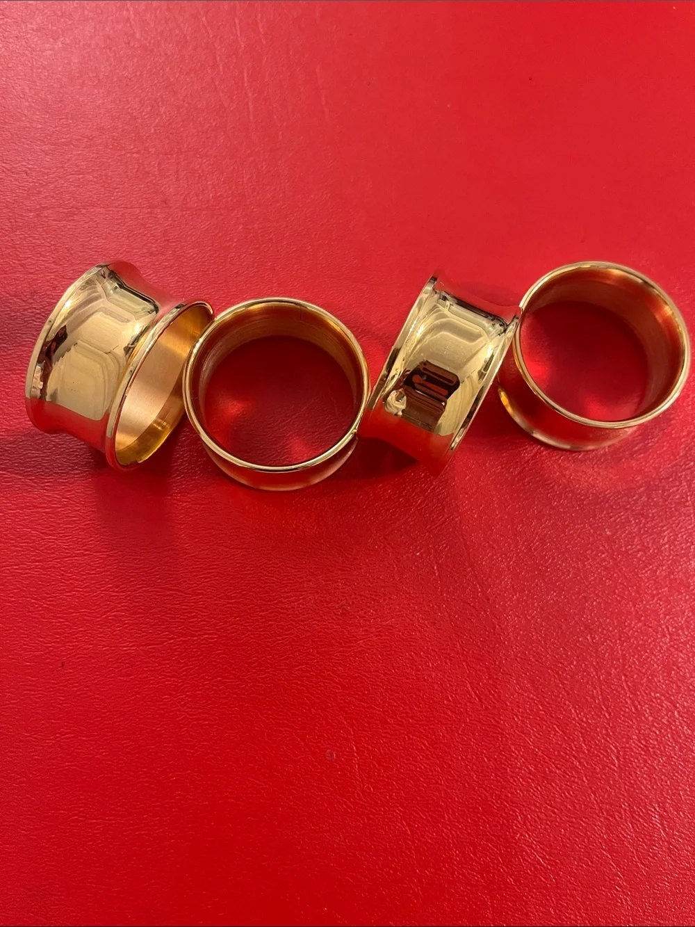 gold color napkin ring set of 4